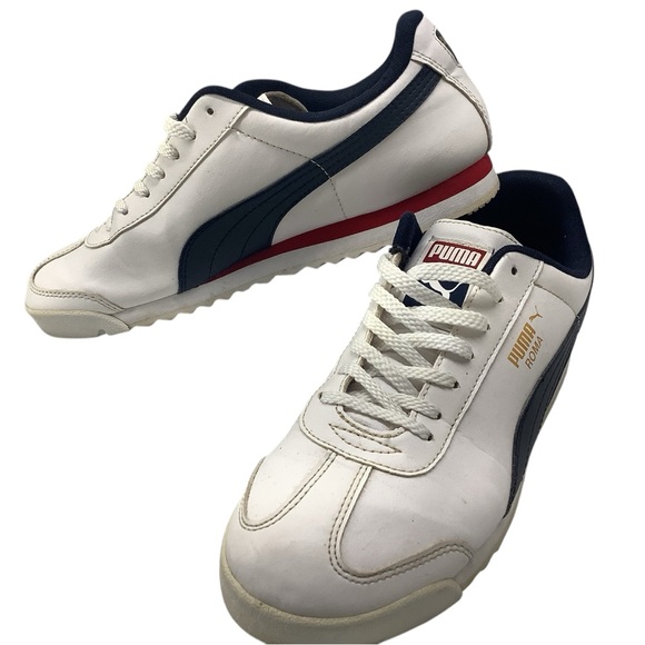 Puma Roma White, Blue, Red Size 7C - Picture 4 of 9